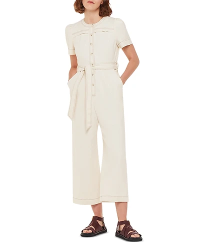 Whistles Alana Cotton Denim Jumpsuit