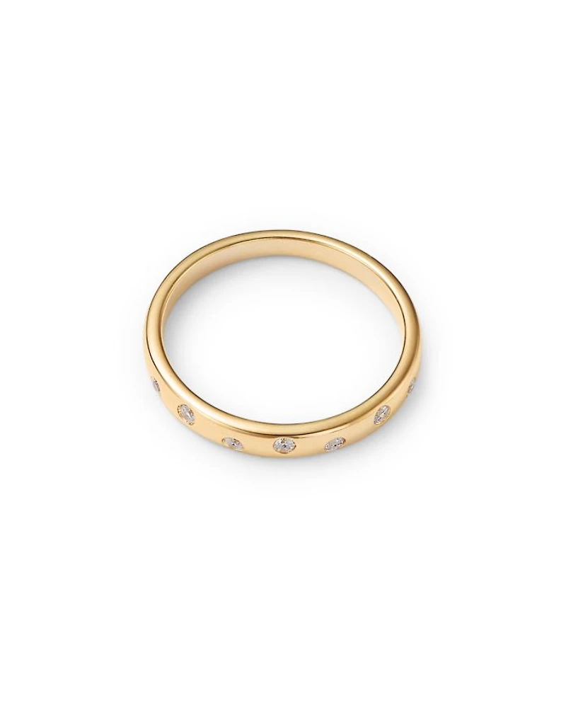Diamond Band 14K Yellow Gold, 0.10 tcw