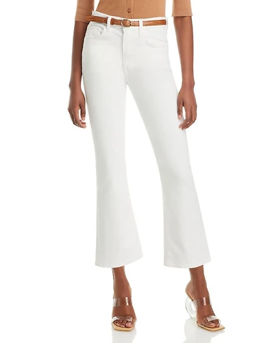 The Callie High Rise Cropped Flare Jeans White