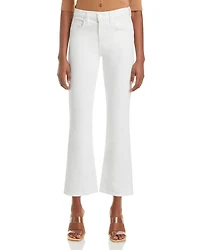 The Callie High Rise Cropped Flare Jeans White
