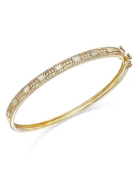 Bloomingdale's Fine Collection Diamond Round & Baguette Bangle Bracelet