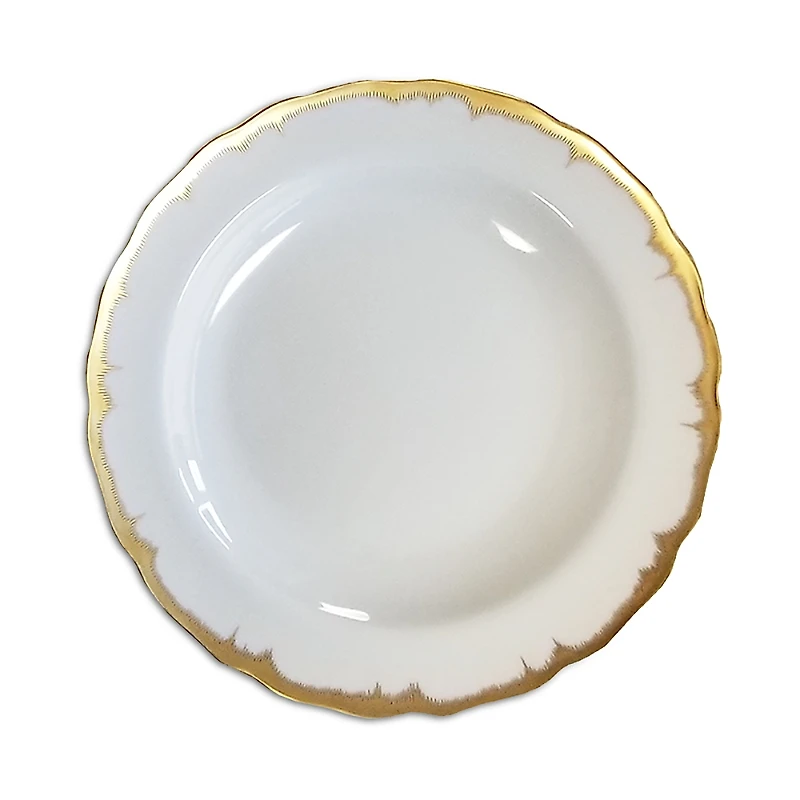 Mottahedeh Chelsea Feather Gold Dessert Plate