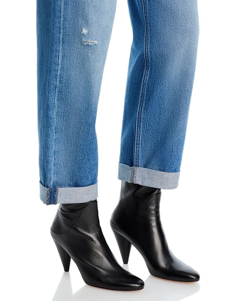 Dre Low-Rise Cuffed Baggy Jeans Meyer