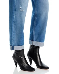 Dre Low-Rise Cuffed Baggy Jeans Meyer