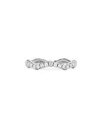 Stax Zig Zag Ring Sterling Silver with Diamonds, 2mm