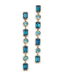 Bloomingdale's Fine Collection Blue Topaz Linear Drop Earrings