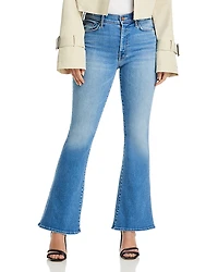 Mother The Lil' Weekender Petites High Rise Flared Jeans