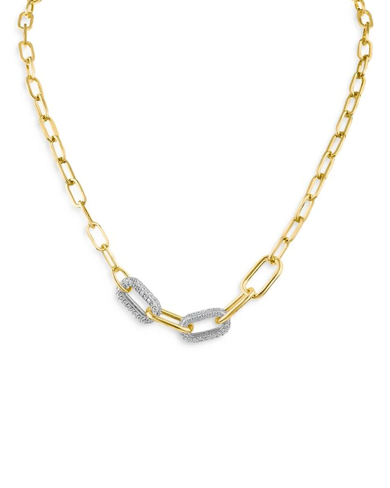 Pavé Chain Necklace, 17"
