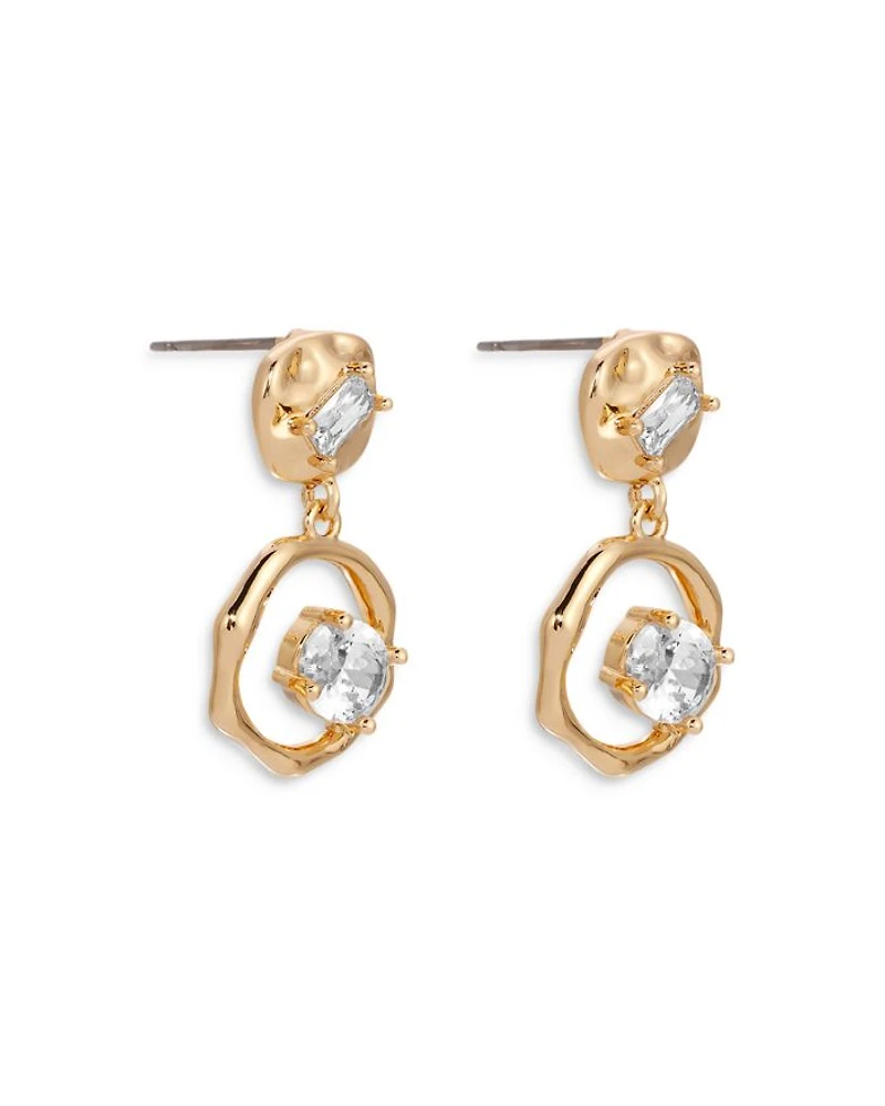 Organic Crystal Drop Earrings