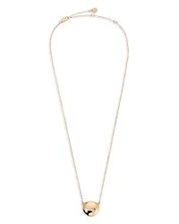 Pavé Skipping Stone Pendant Necklace in 18K Gold Plated, 17-20"