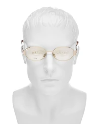 Metal Triomphe Oval Eyeglasses, 53mm