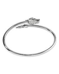 Sterling Silver Naga Blue Sapphire Dragon Cuff Bracelet