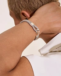 Sterling Silver Double Row Bracelet