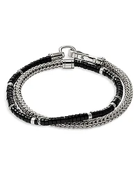 Sterling Silver Heishi Gemstone Wrap Bracelet