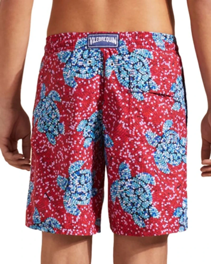 Okoa Oko Turtle Sequin 7.5" Inseam Swim Trunks