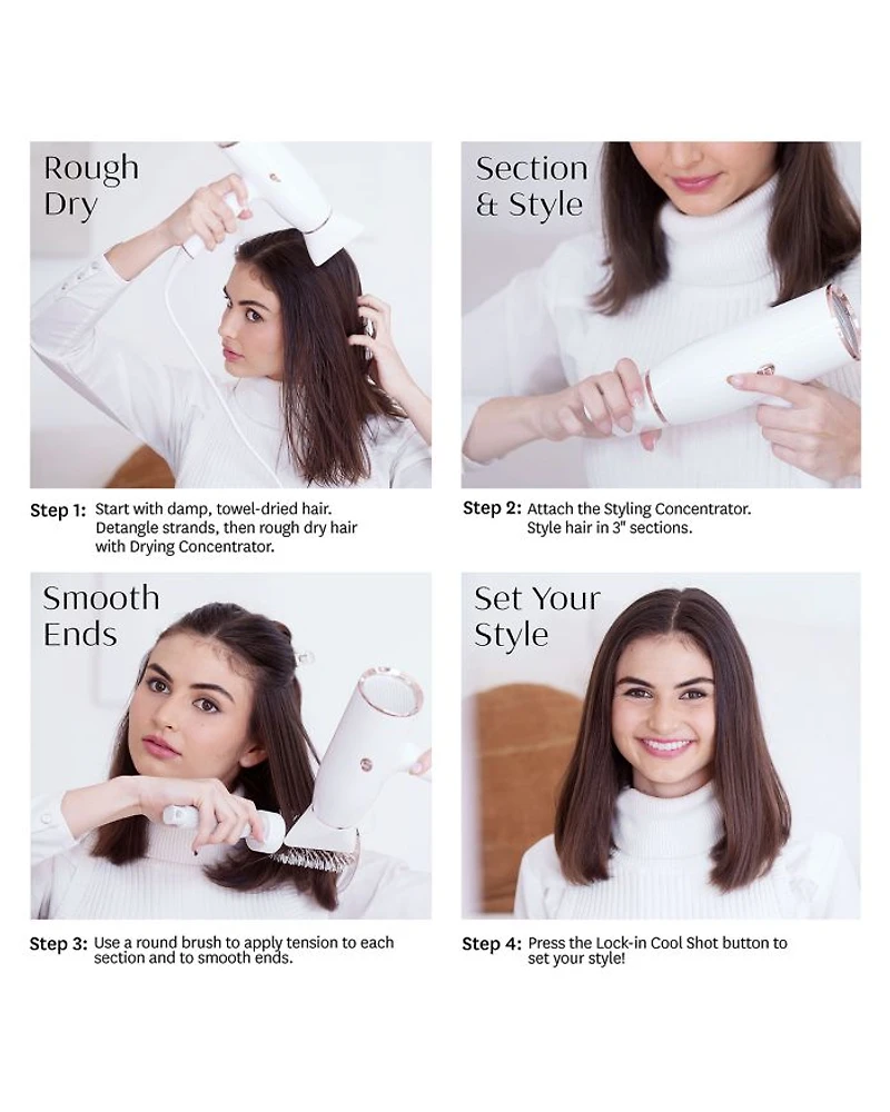 AireLuxe Professional Ionic Hair Dryer & Brush Set