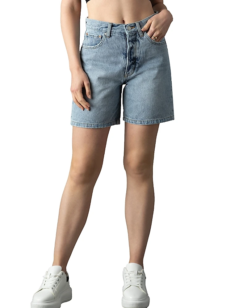 Blue Revival Flex Back Denim Shorts