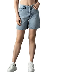 Blue Revival Flex Back Denim Shorts