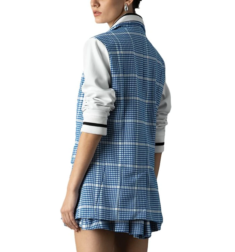 Blue Revival Varsity Mixed Media Blazer