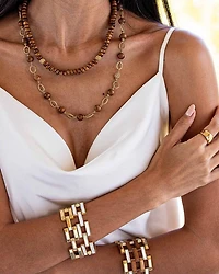 Pathway Teak Link Bracelet