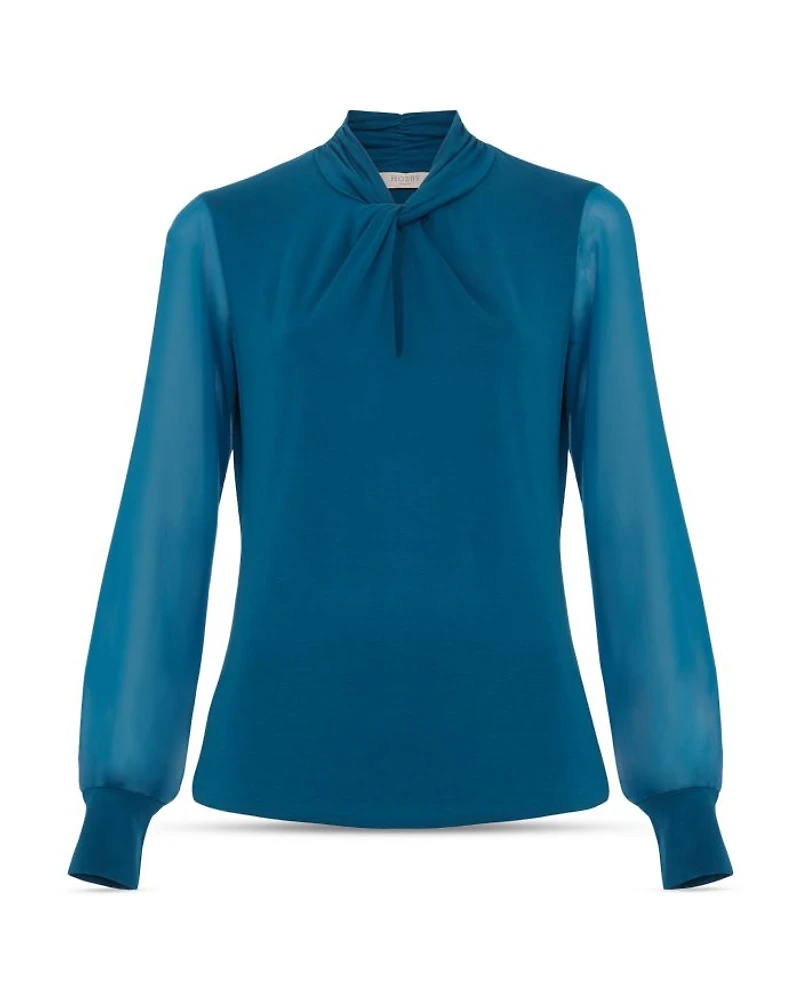 Ashley Twist Front Long Sleeved Blouse