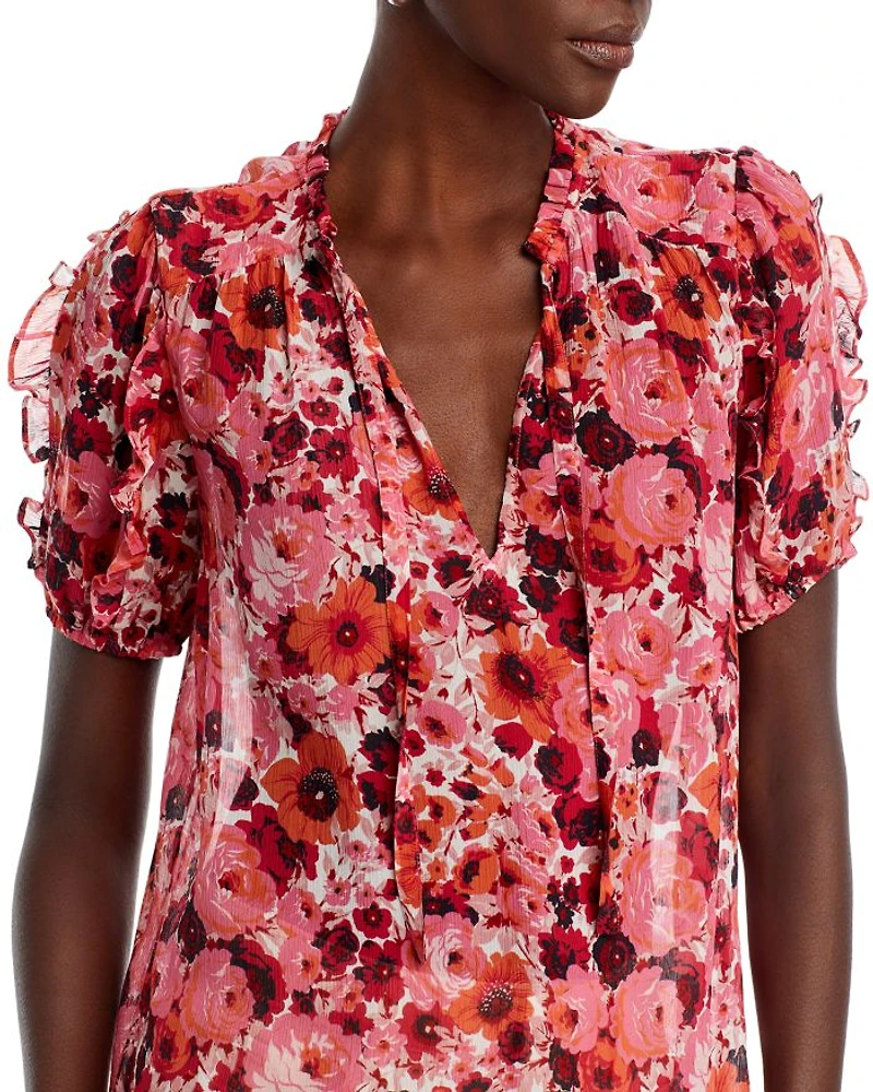 Dandelion Silk Split Neck Top