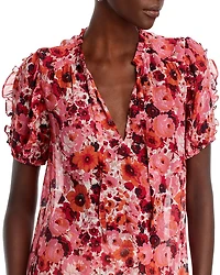 Dandelion Silk Split Neck Top