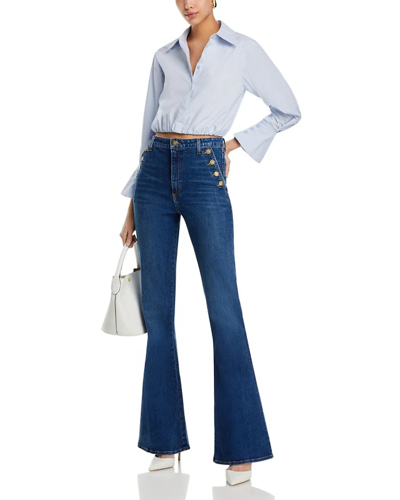 Helena High Rise Flared Sailor Jeans Medium Wash