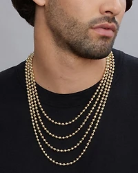 Men's 18K Yellow Gold Anthem Ball Chain Necklace Collection - Exclusive