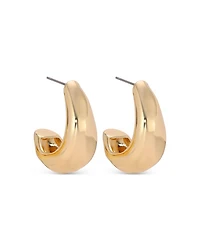 Essential Hammered Hoop Earrings in 18K Gold Plated
