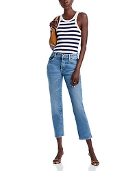 The Mid Rise Hiker Hover Straight Jeans Penny For Your Thoughts