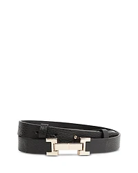 Reiss Women's Hayley Square Hinge Leather Belt