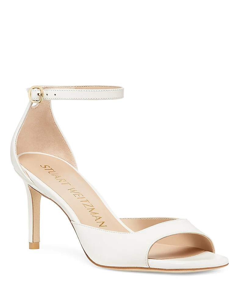 Stuart Weitzman Women's Nudistia 75 Ankle Strap High Heel Sandals