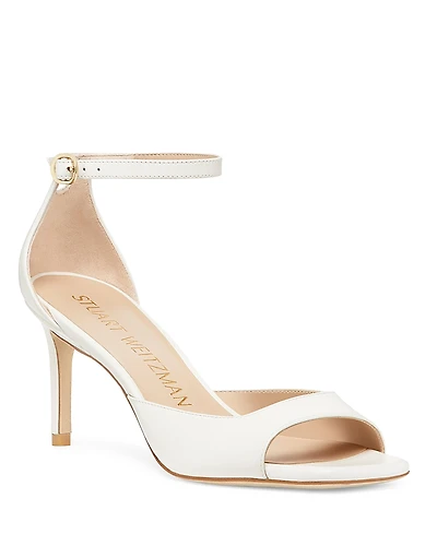 Stuart Weitzman Women's Nudistia 75 Ankle Strap High Heel Sandals