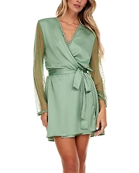 Flora Nikrooz Showstopper Charmeuse Cover-Up Robe