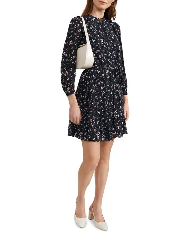 Pearl Printed Tie Waist Dress