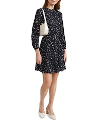 Pearl Printed Tie Waist Dress