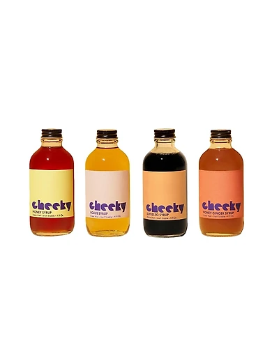 Cheeky Cocktails 4 Bottle Set (Honey, Agave, Espresso, Honey Ginger) - 4oz