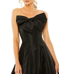 Bow Detailed Strapless Ballgown