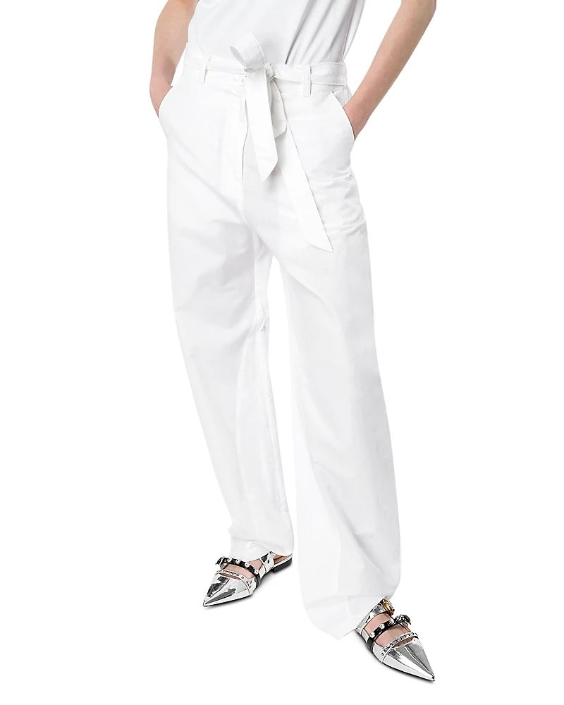 Pinko Barrel Leg Linen Trousers