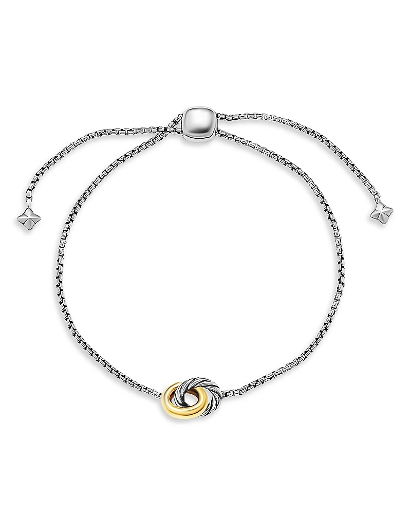 David Yurman 18K Yellow Gold & Sterling Silver Petite Cable Linked Bracelet