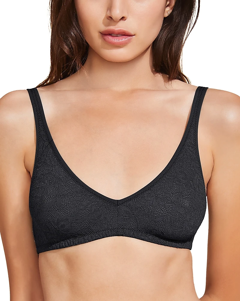 Eberjey Soft Stretch Recycled Lace Plunge Bralette