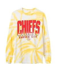 Junk Food Clothing Unisex Nfl Kansas City Chiefs Game Time Tie Dye Long Sleeve