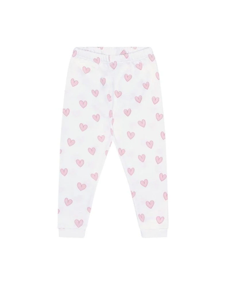 Girls' Pink Heart Print Pajama