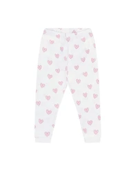 Girls' Pink Heart Print Pajama