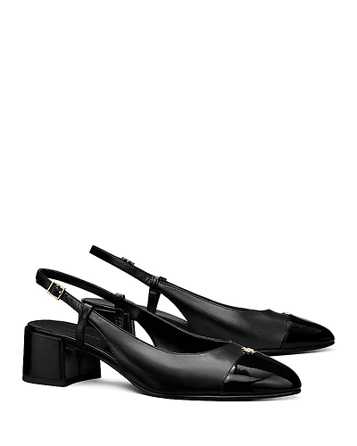 Tory Burch Women's Cap-Toe Slingback Pumps