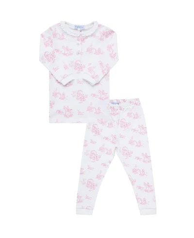 Nellapima Girls' Pink Toile Print Pajama