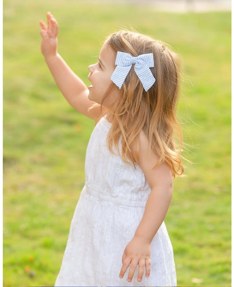 Girls' Seersucker Hair Bow - Little Kid