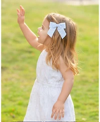 Girls' Seersucker Hair Bow - Little Kid