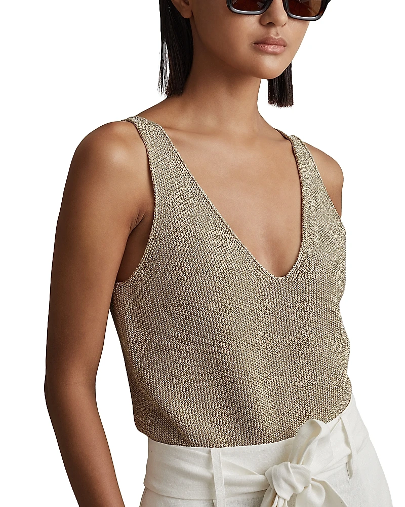 Reiss Mika Metallic Vest